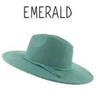 Wide Brim Vegan Suede Hat -lasered
