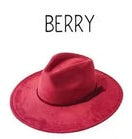 Wide Brim Vegan Suede Hat -lasered