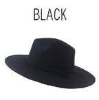 Wide Brim Vegan Suede Hat -lasered
