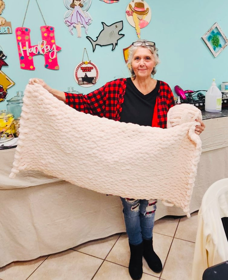 Open Chunky blanket workshop