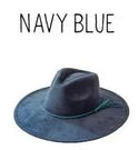 Wide Brim Vegan Suede Hat -lasered