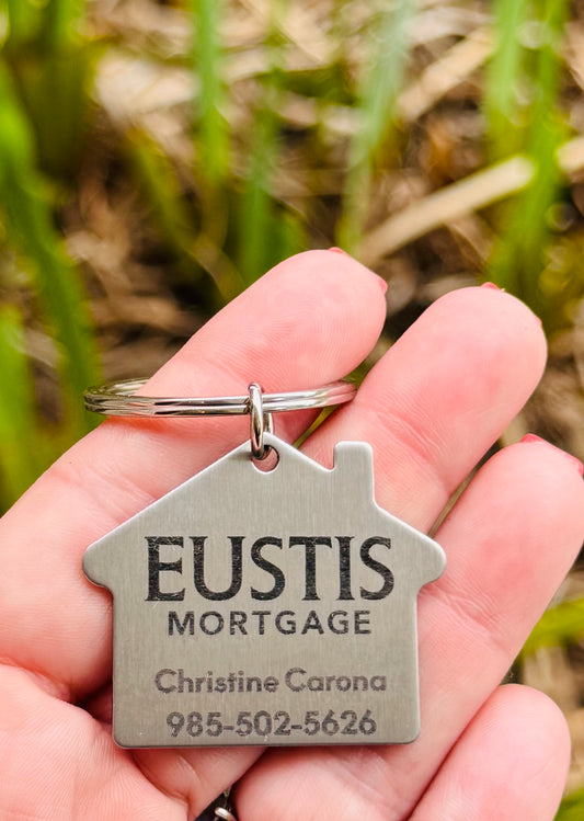Stainless Keychain - engraved