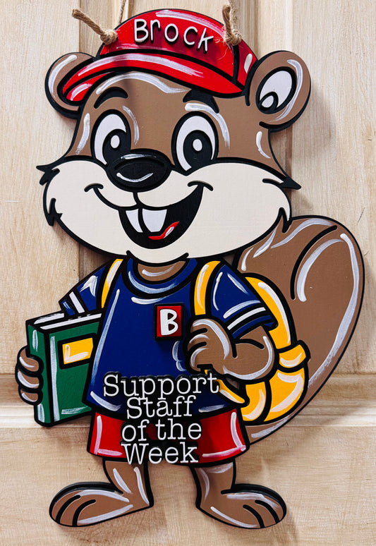 3D Brock Elementary School door hanger