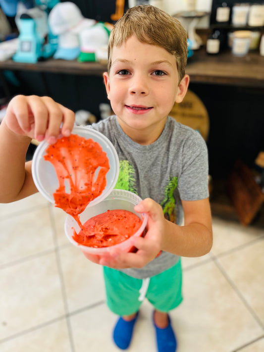 Kids birthday party - slime making on location
