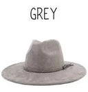 Wide Brim Vegan Suede Hat -lasered