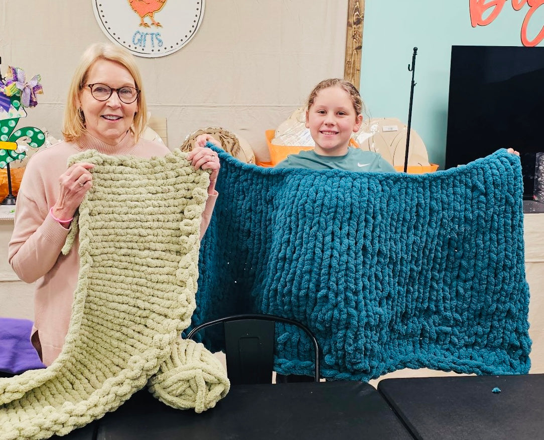Open Chunky blanket workshop