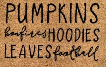 Open Painted FALL Door Mat workshop
