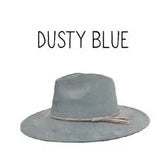 Wide Brim Vegan Suede Hat -lasered