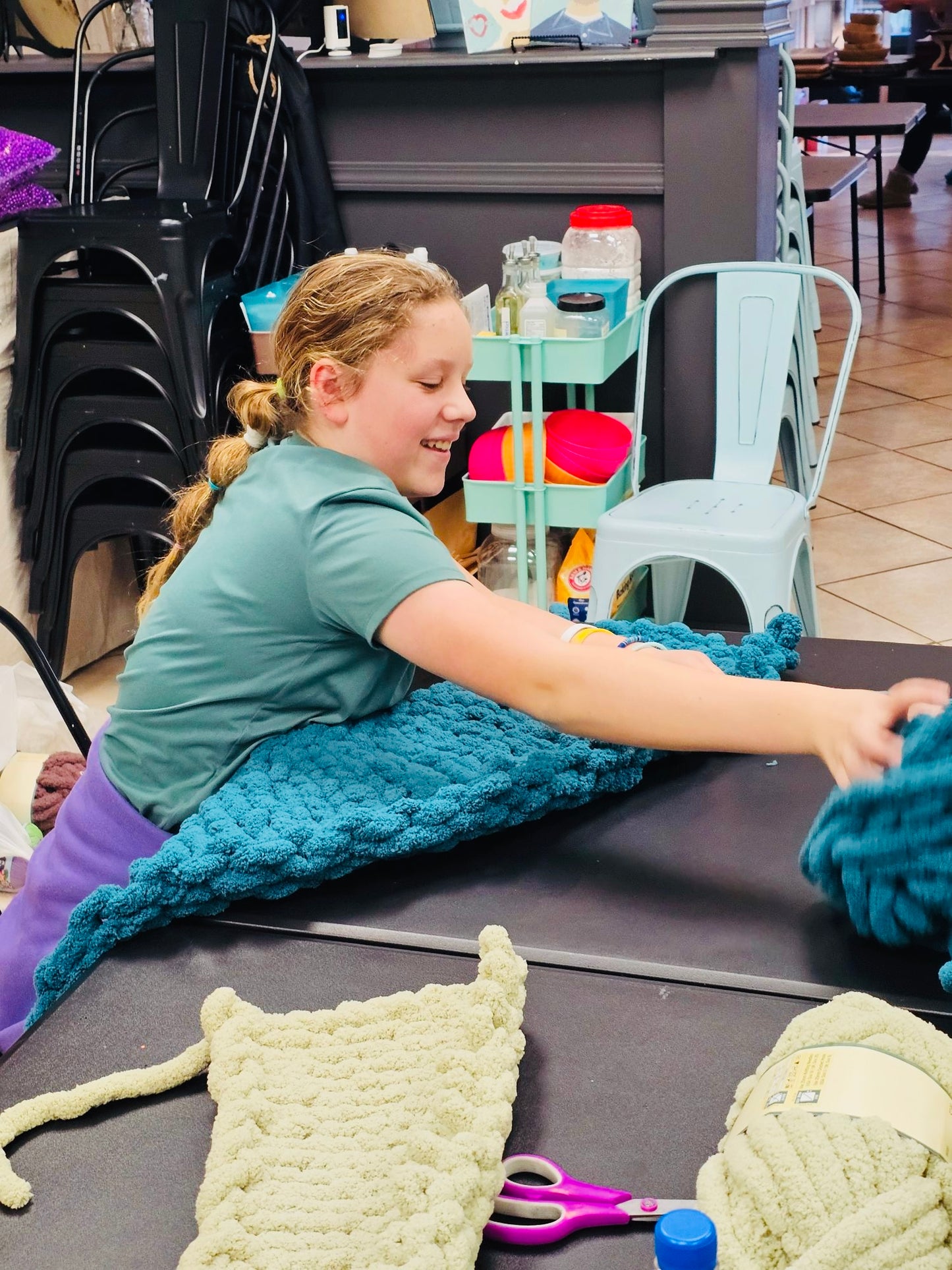 Open Chunky blanket workshop