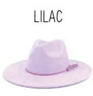 Wide Brim Vegan Suede Hat -lasered