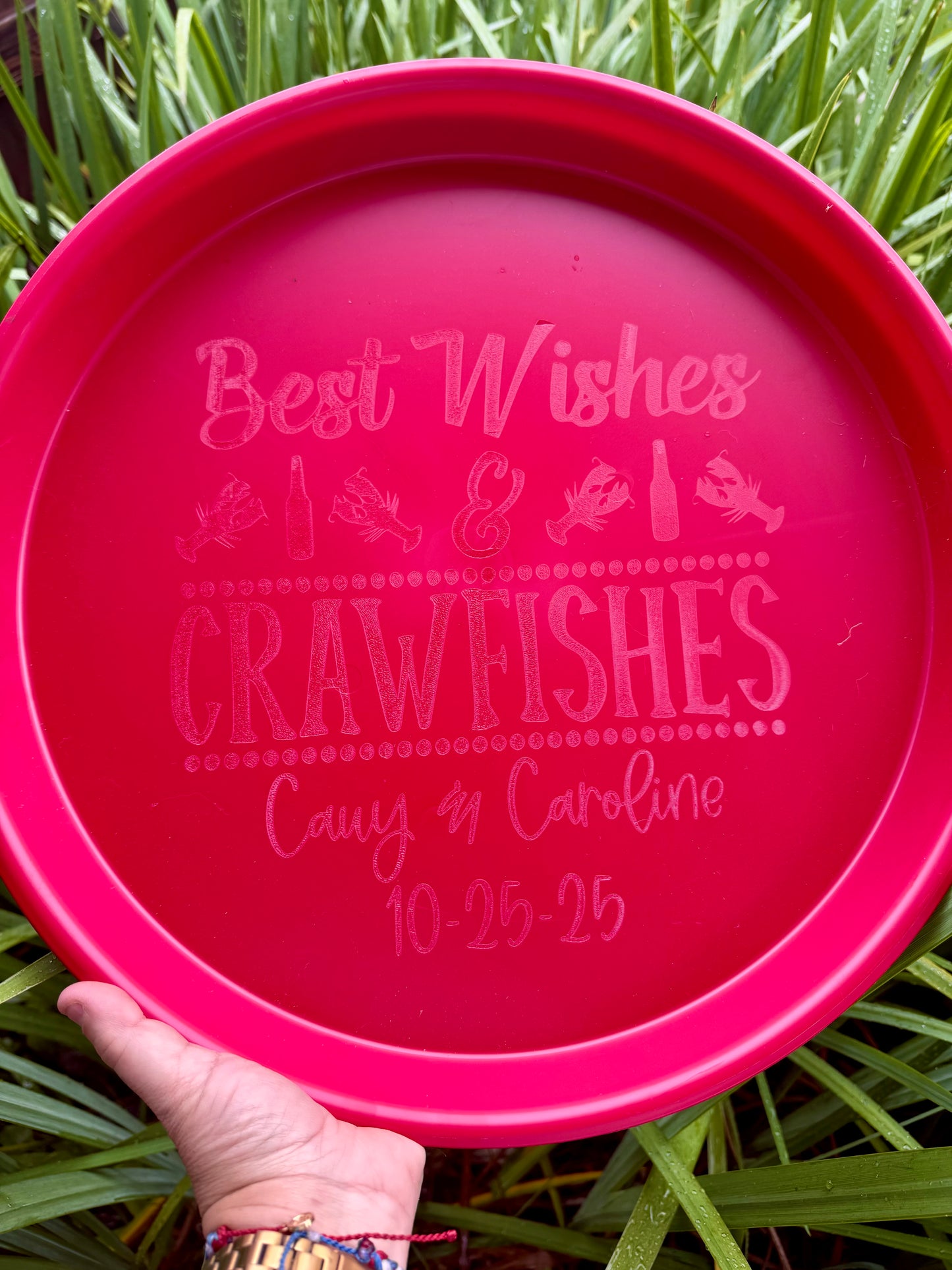 Custom engraved LOGO/NAME - Engraved Seafood/BBQ/Cookout Trays