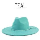 Wide Brim Vegan Suede Hat -lasered