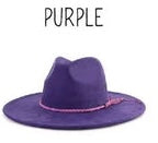 Wide Brim Vegan Suede Hat -lasered