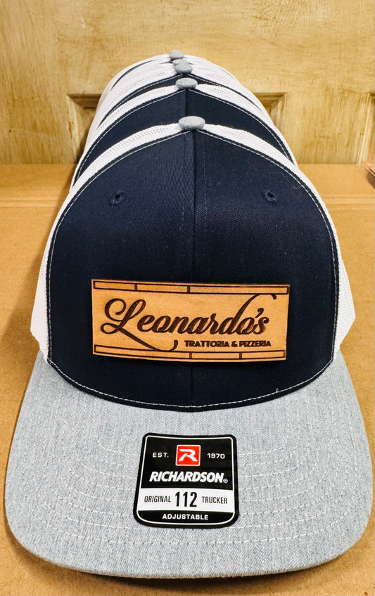Trucker Hat with custom real leather patch