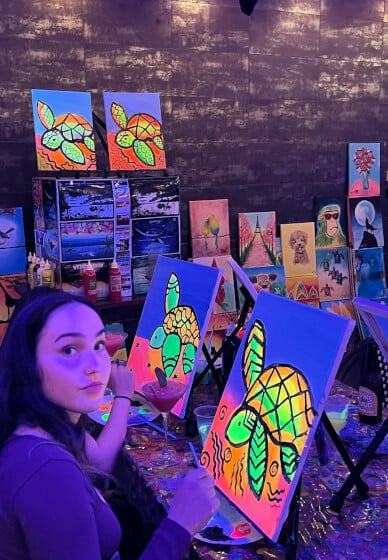Kids GLEAUX birthday party - 2 hrs, GLEAUX canvas paint party
