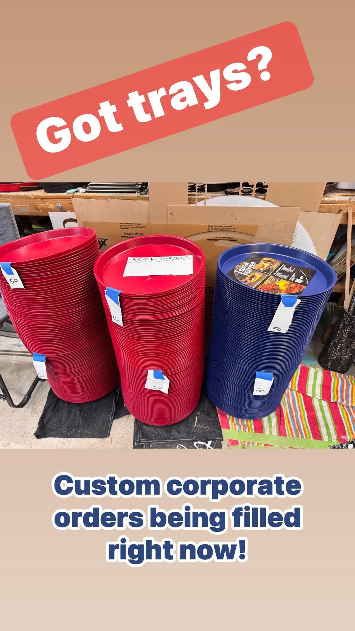 Custom engraved LOGO/NAME - Engraved Seafood/BBQ/Cookout Trays