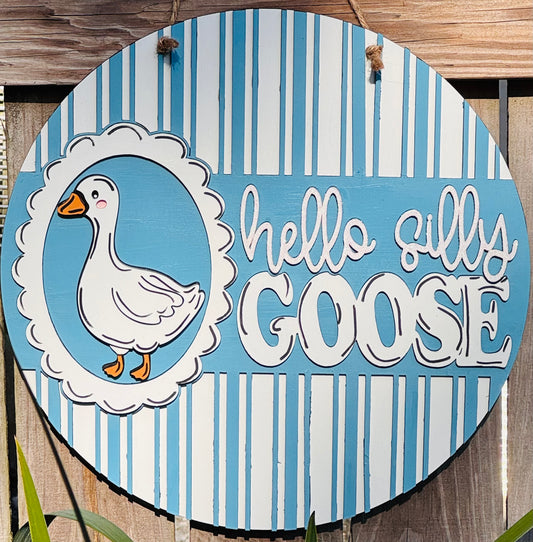 Hello silly goose doorhanger