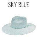 Wide Brim Vegan Suede Hat -lasered