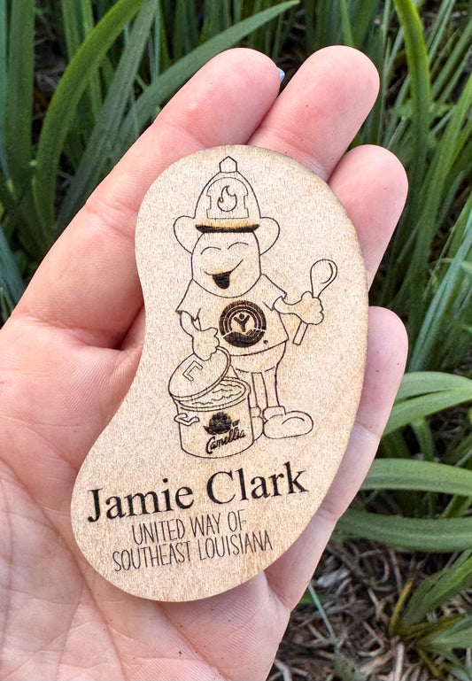 Wood name tags
