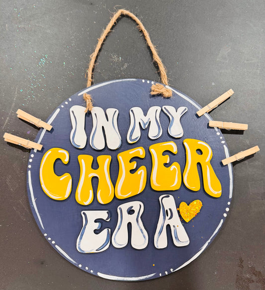 Cheer spirit door hangers to hold cheer clothespins