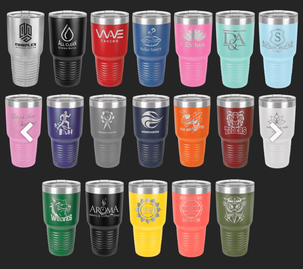 Engraved polar tumbler engraved 20 Oz