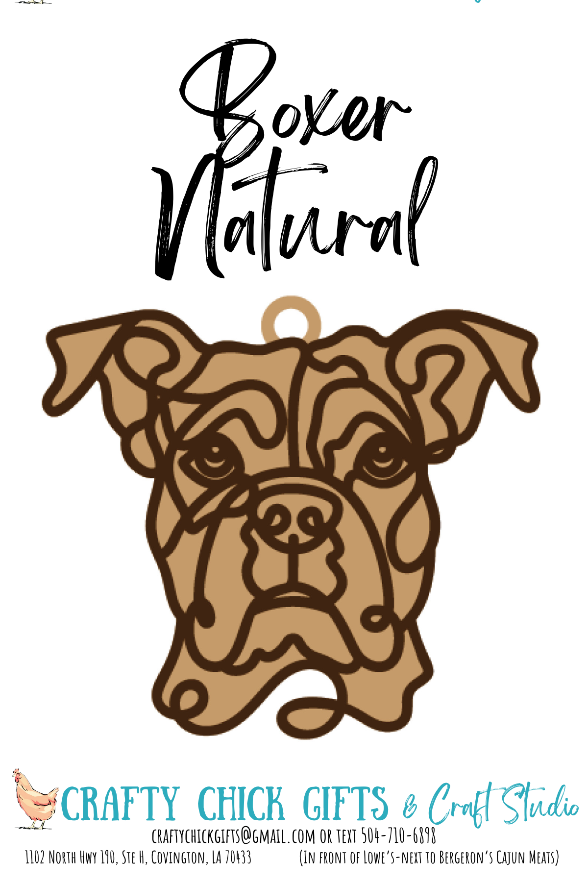 Dog Line Art Ornament-engraved bone