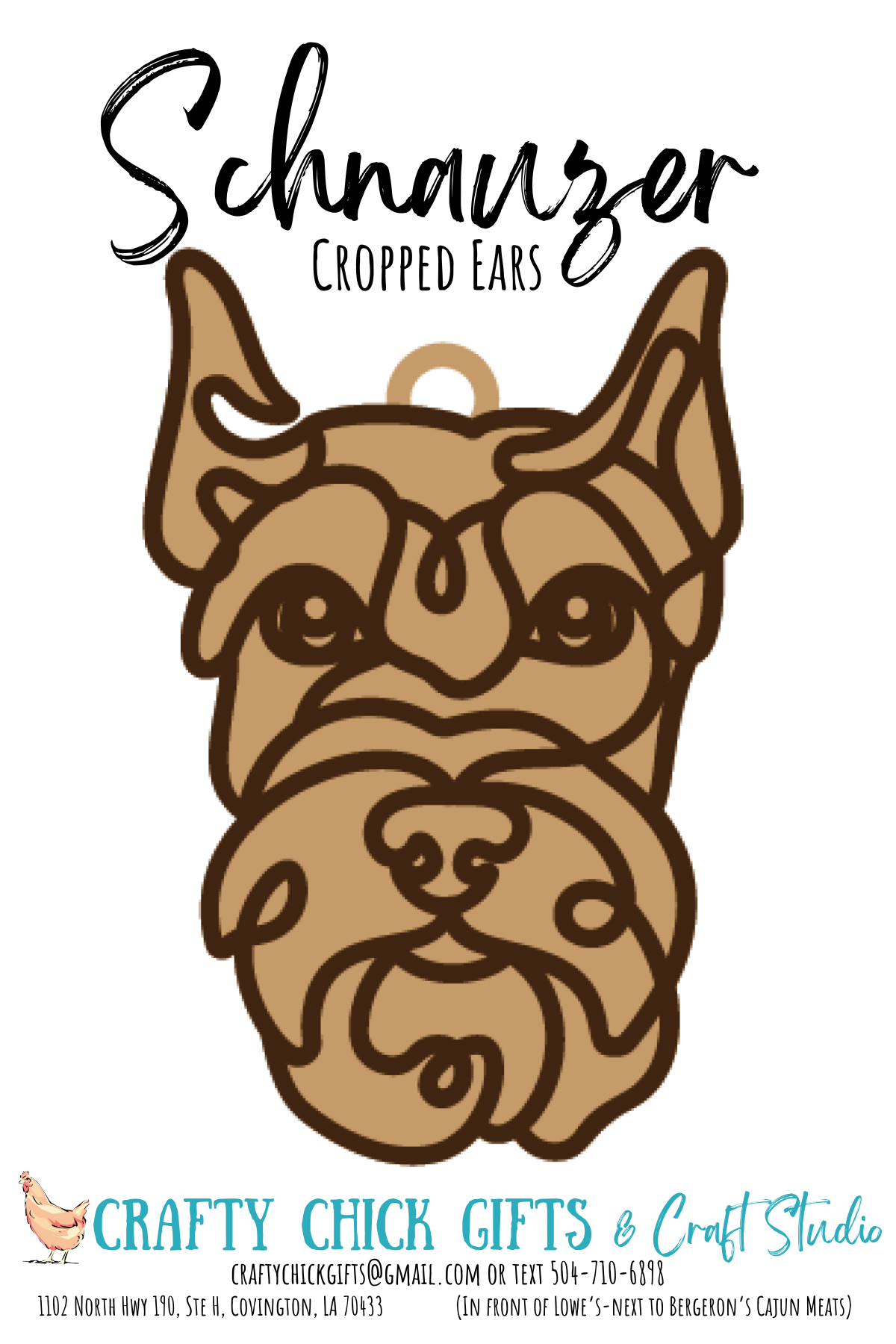 Dog Line Art Ornament-engraved bone