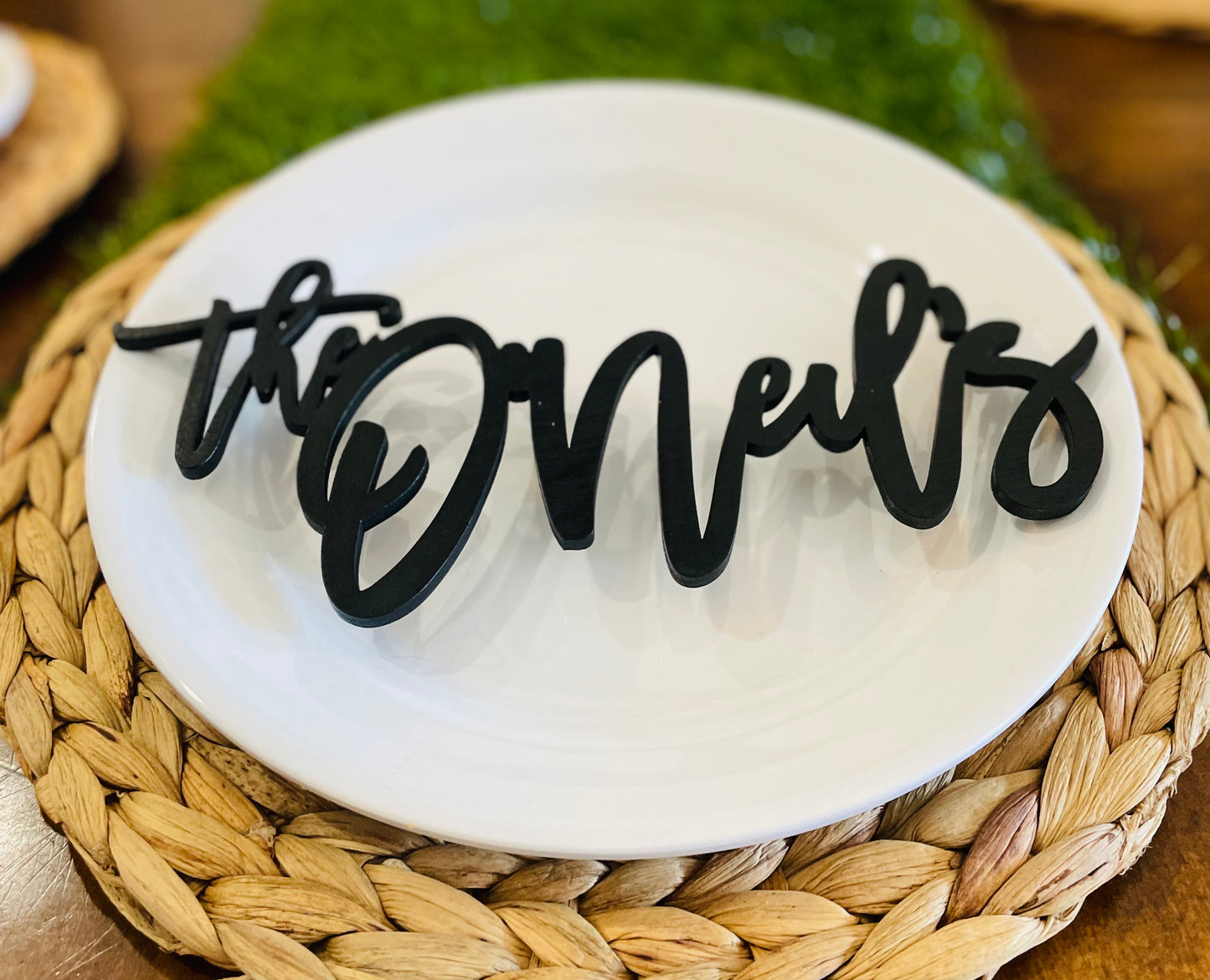 Custom name cutout