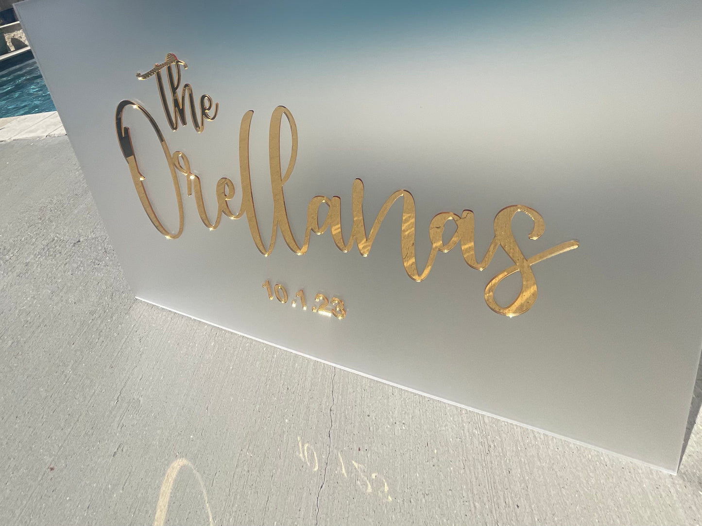 Custom acrylic wedding sign
