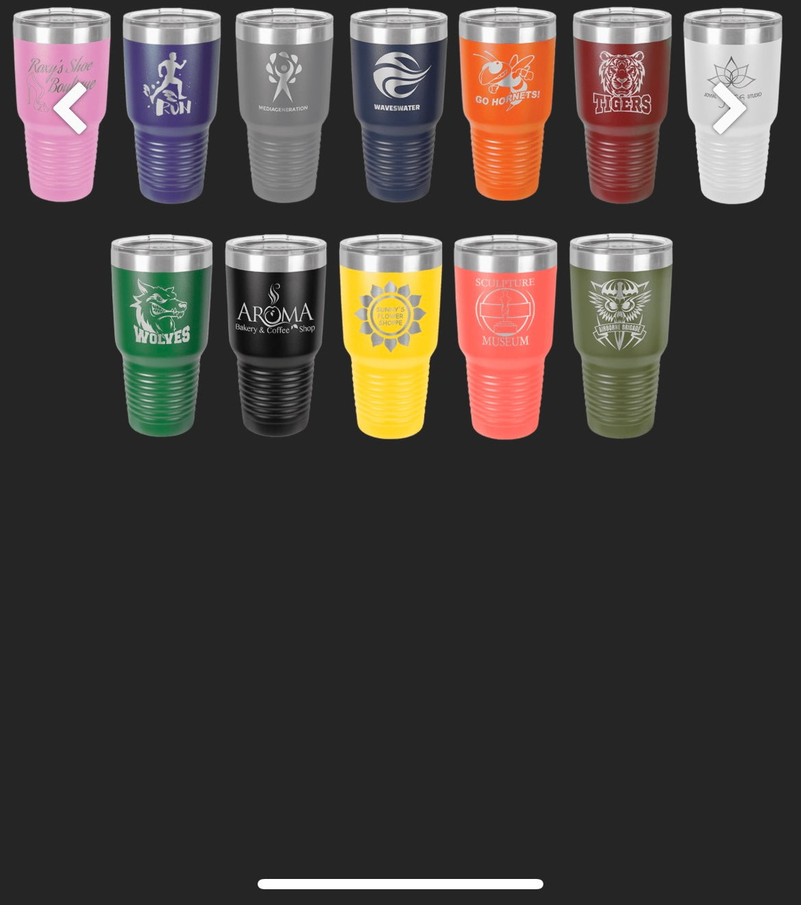 Engraved polar tumbler engraved 30 Oz