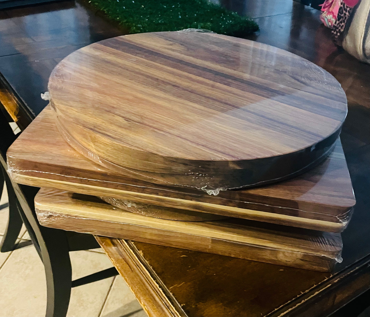Custom engraved cutting/serving/display board - 15” and 1.5” thick