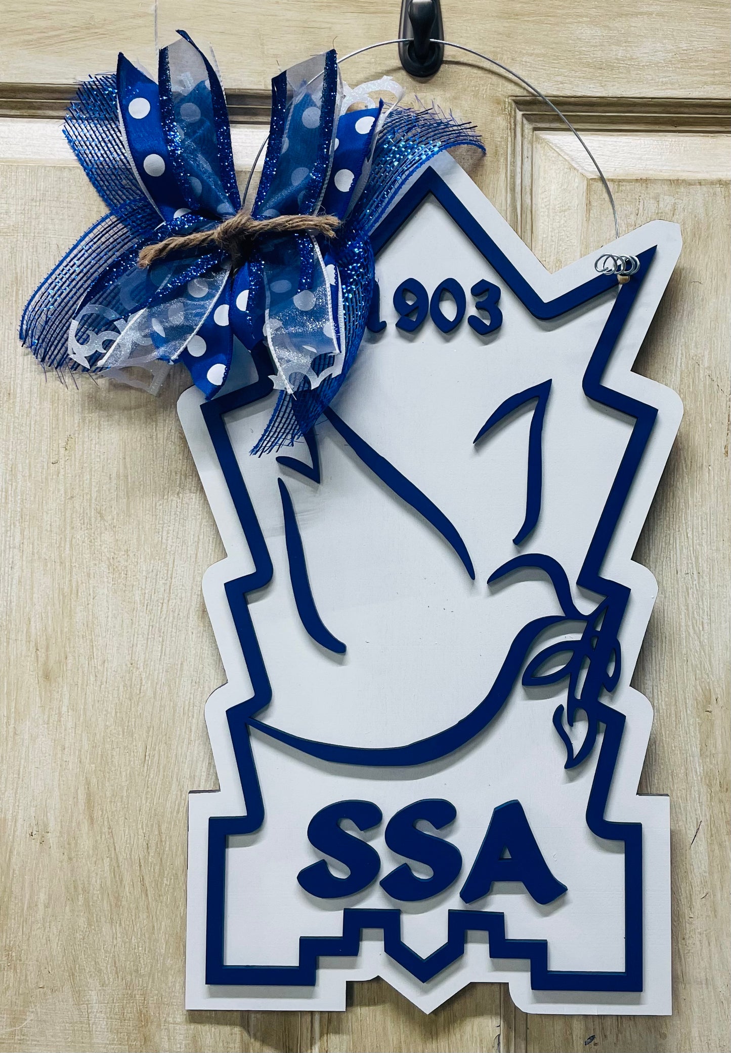 3D St. Scholastica Academy door sign