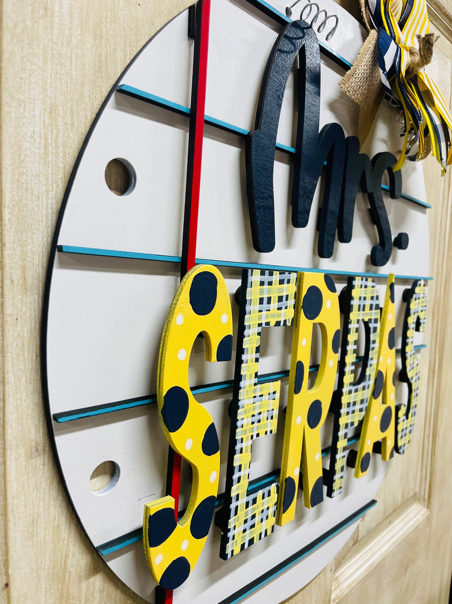 3D Teacher notebook door hanger