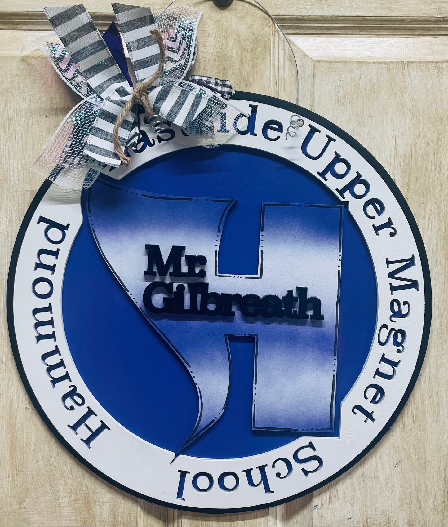 3D Hammond Eastside school door hanger