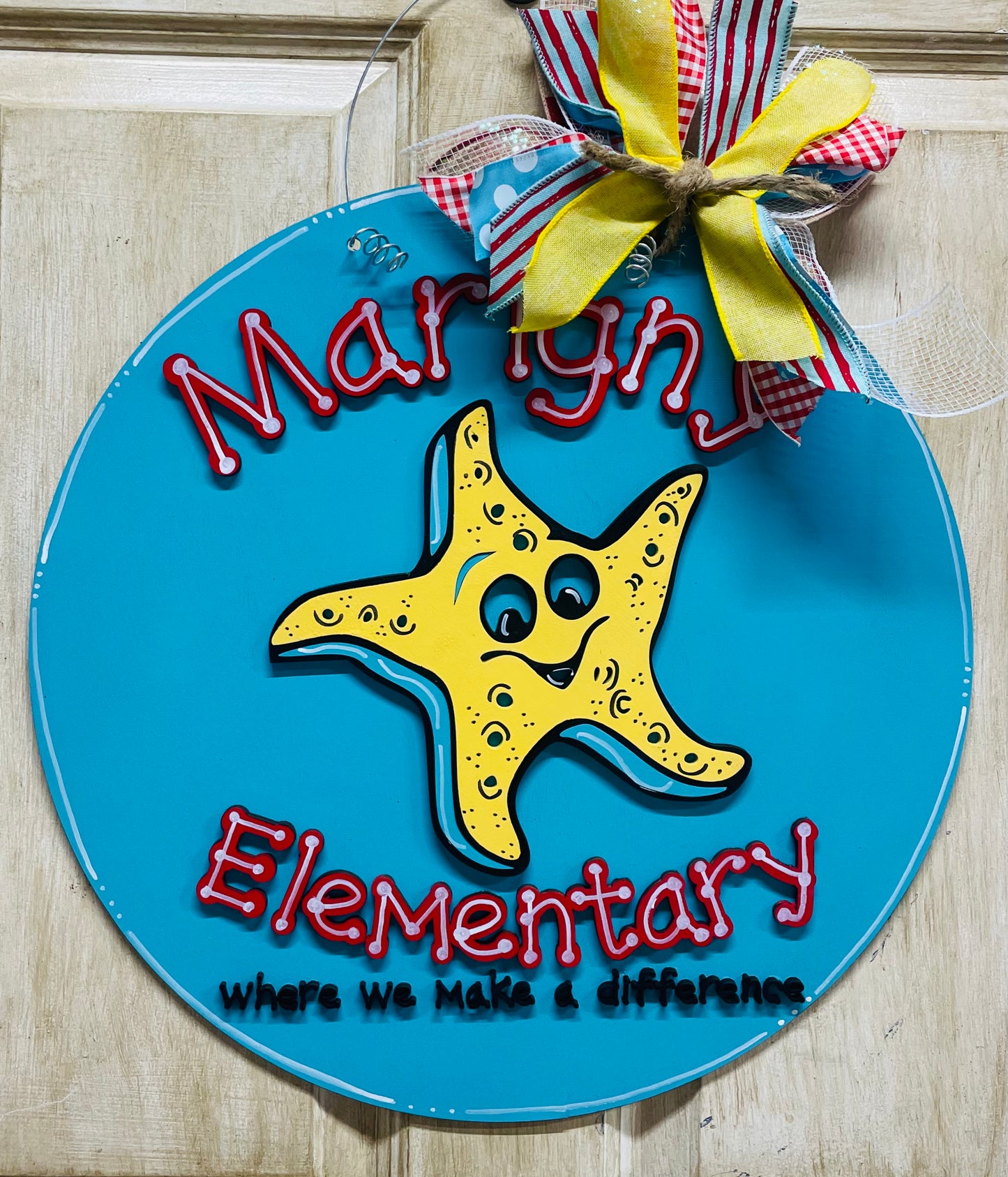 3D Marigny Elementary door hanger