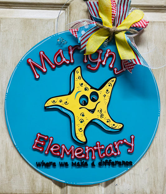 3D Marigny Elementary door hanger