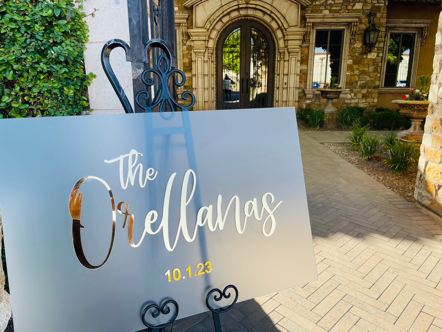 Custom acrylic wedding sign