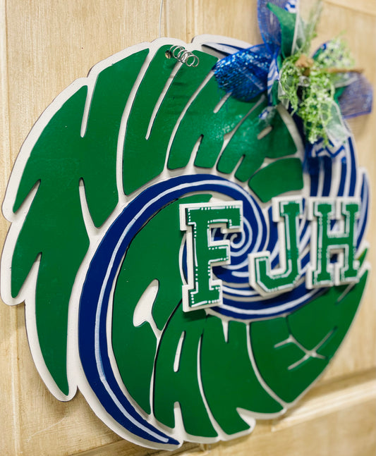 3D Fountainbleu junior high FJH door sign