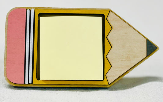 Teacher post it pad gift - full pencil