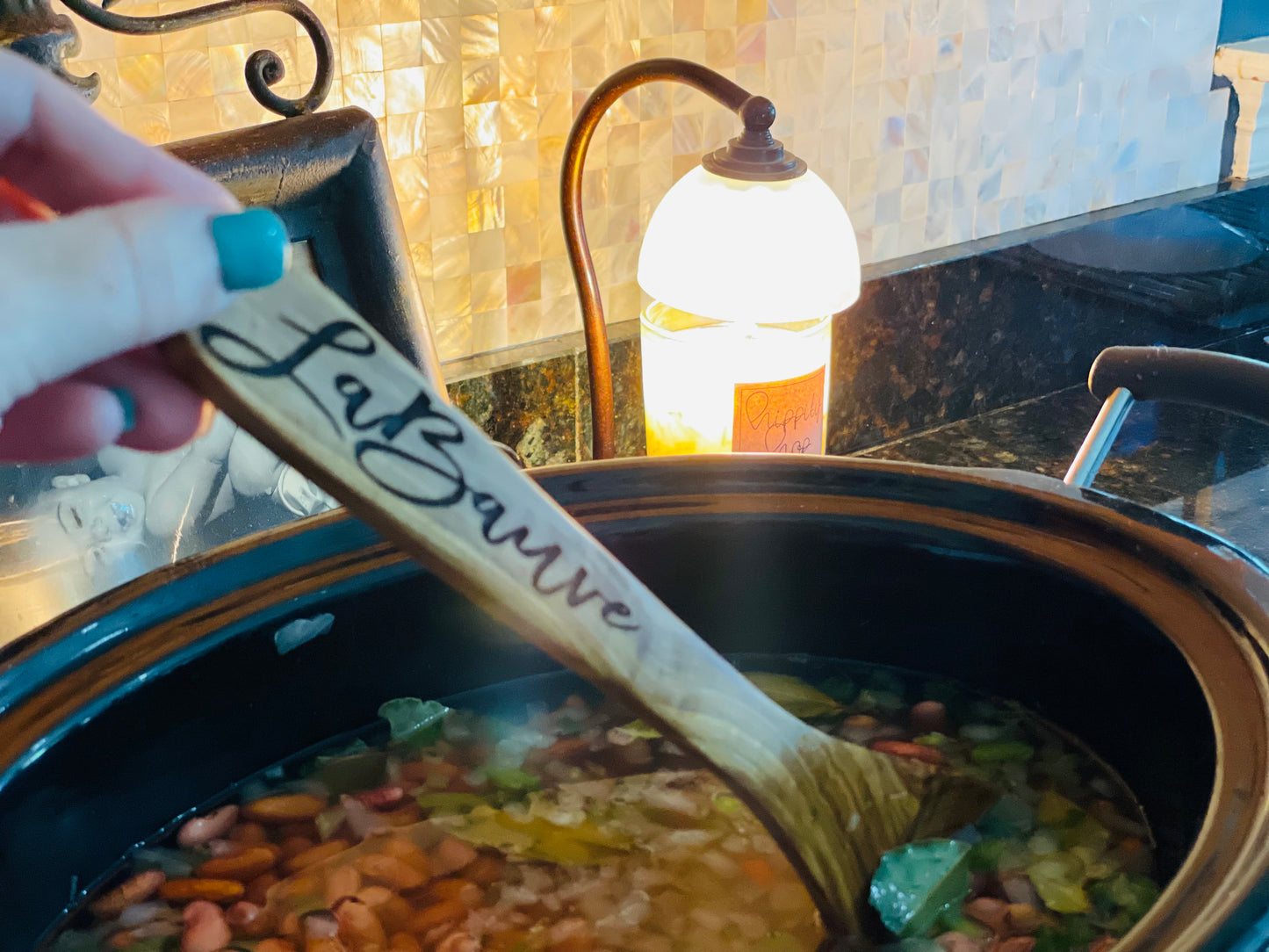 Olive Wood Spoon-engraved