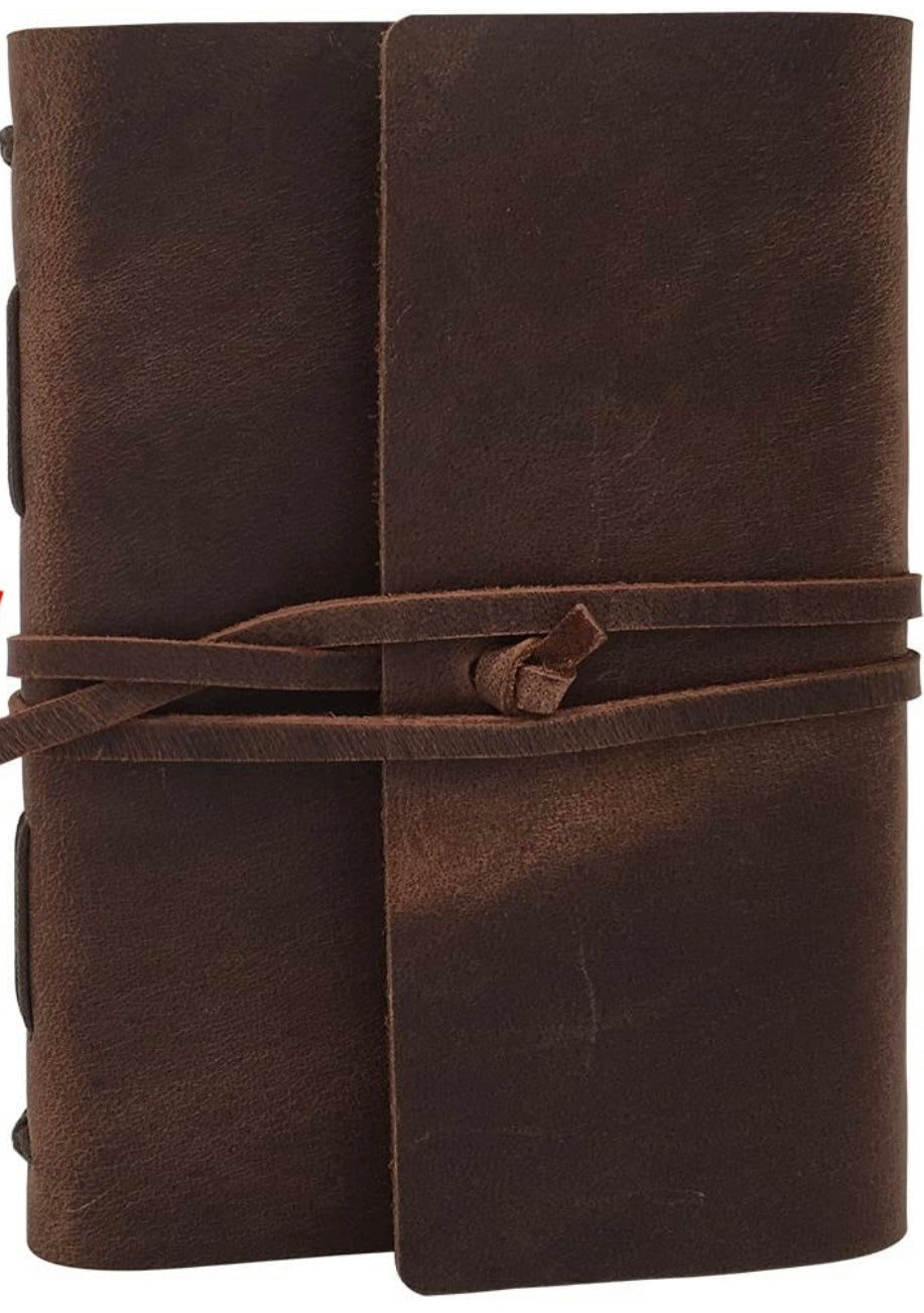 Engraved leather journal