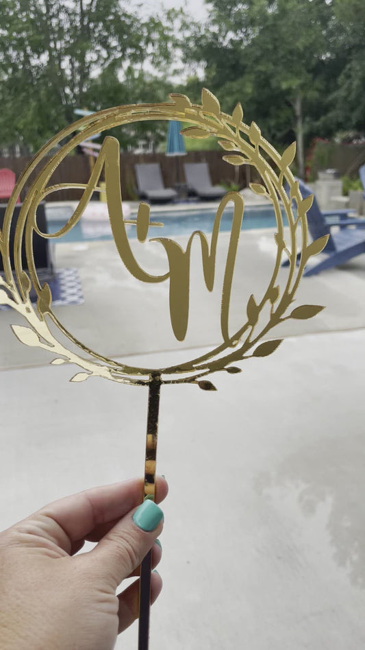 Acrylic cake topper