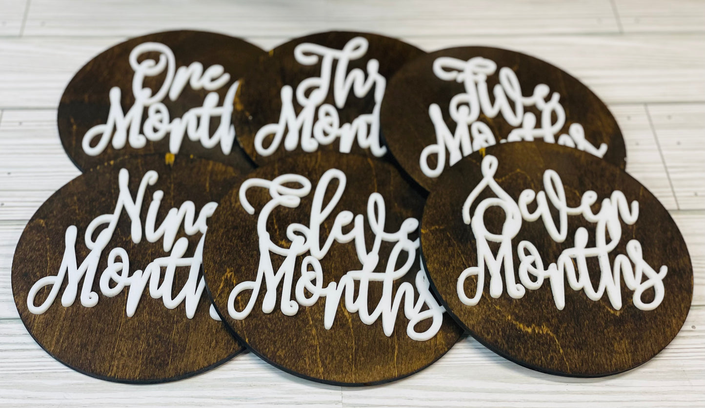 3D Baby milestone discs