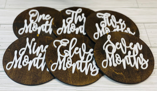 3D Baby milestone discs