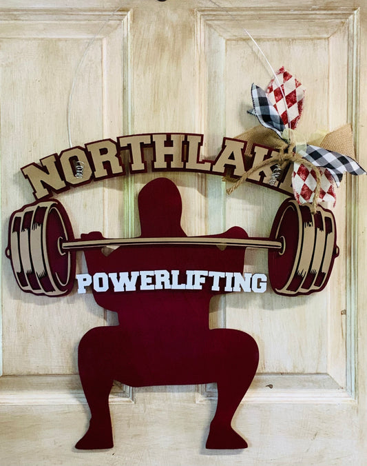 3D Northlake Christian School POWERLIFTING DOOR SIGN