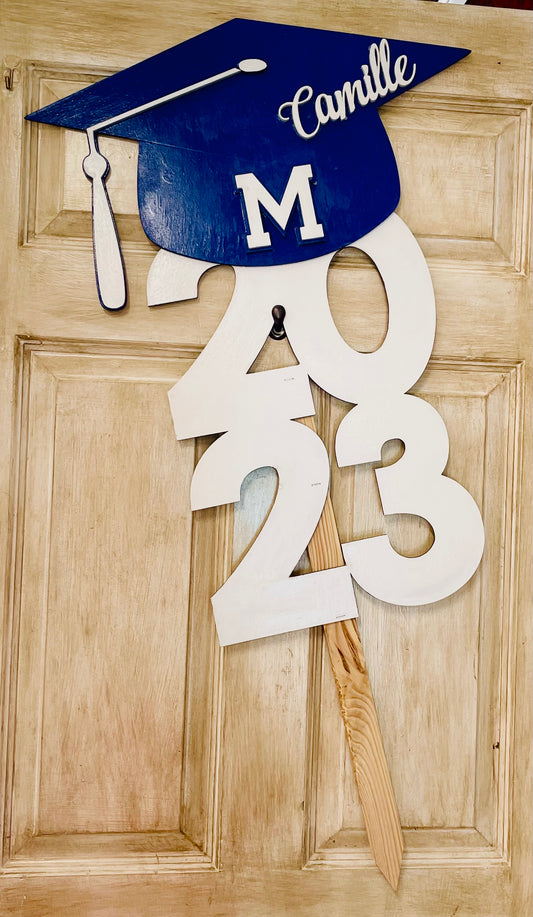 3D 2023 Grad Cap door sign or yard sign