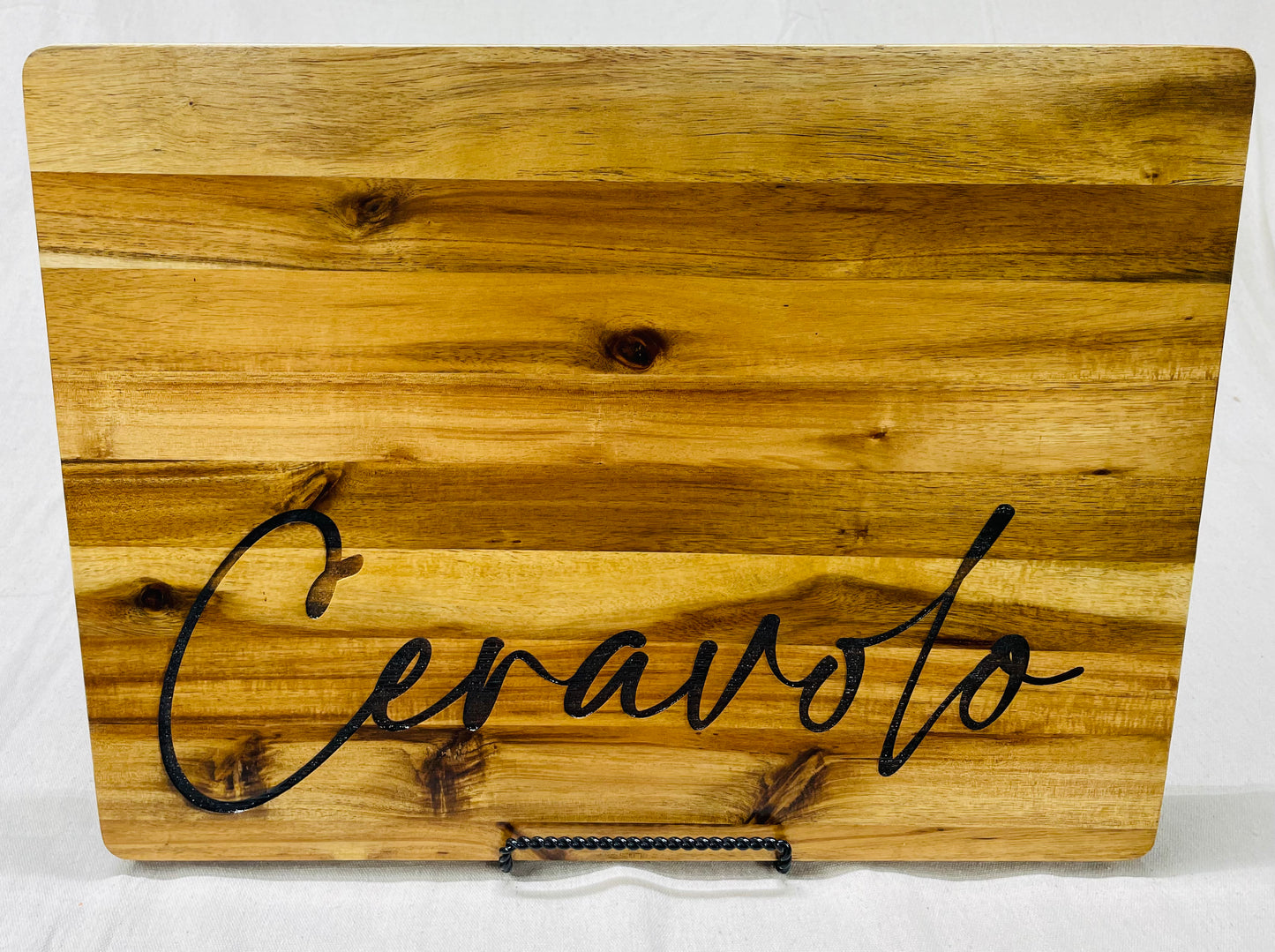 Custom engraved wood cutting/serving/display board large and X-Large