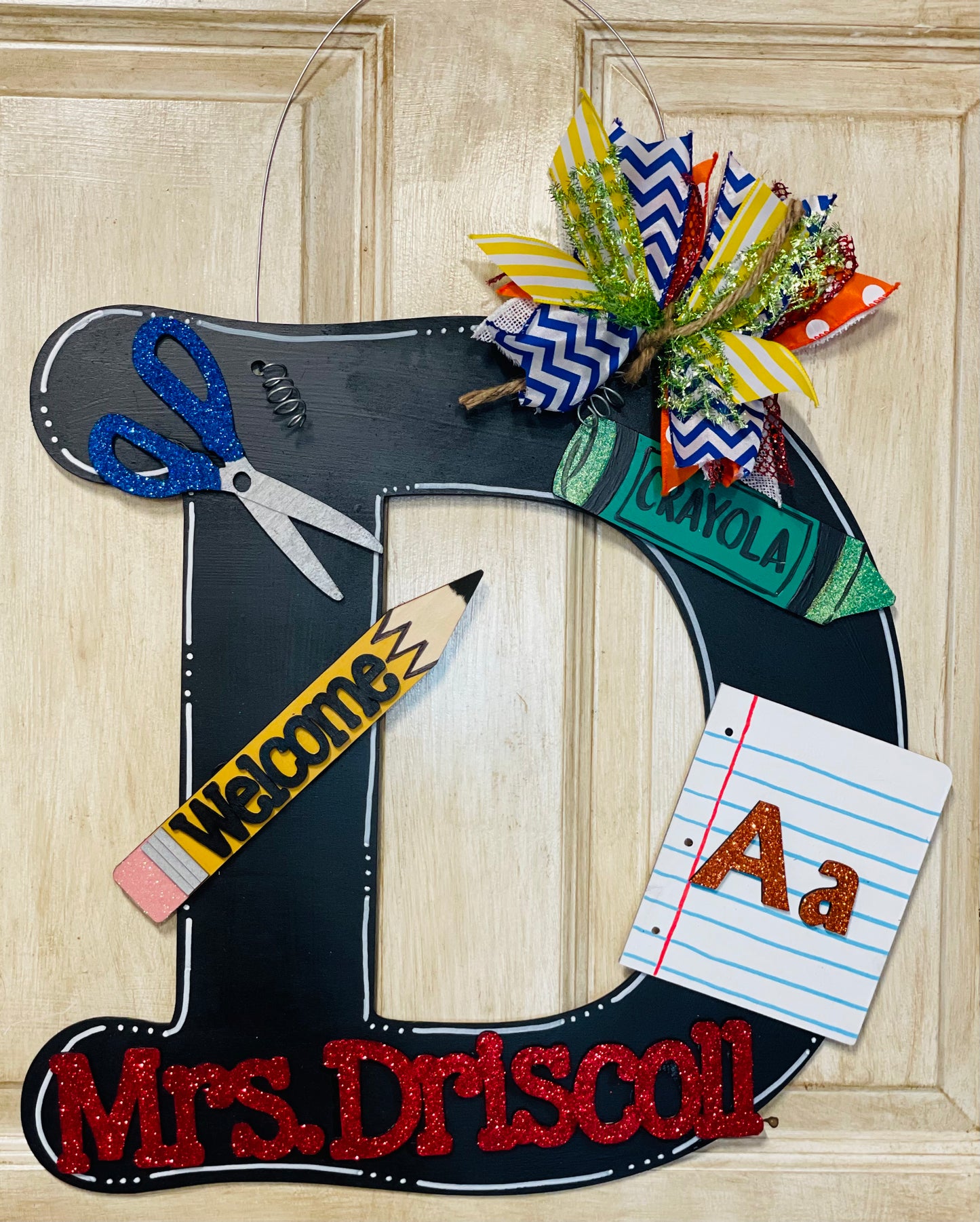 3D Teacher Initial DOOR SIGN