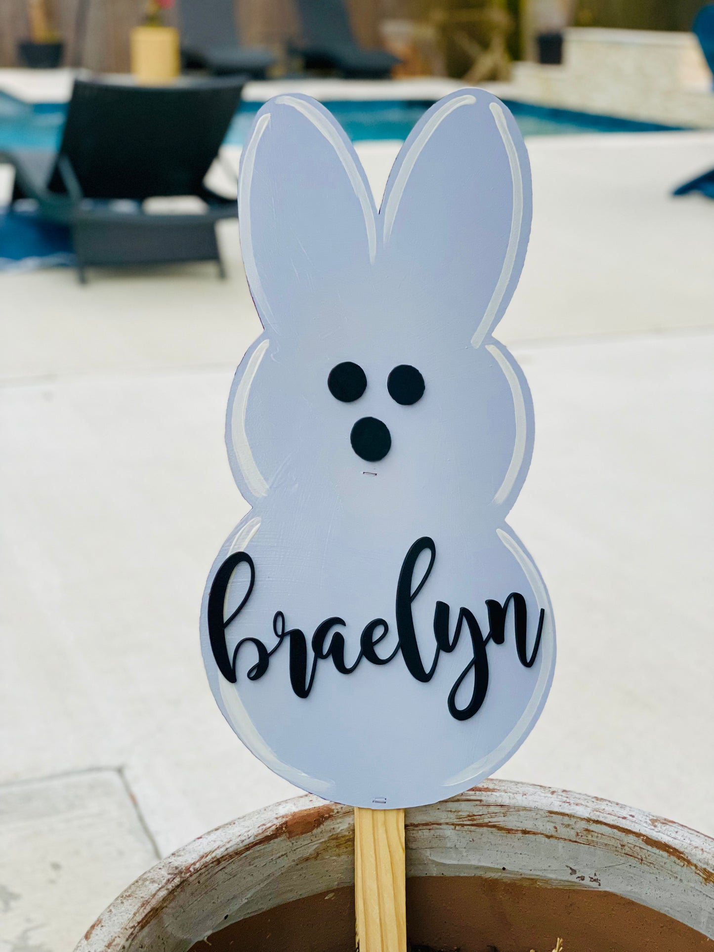 Peep bunny or egg yard sign
