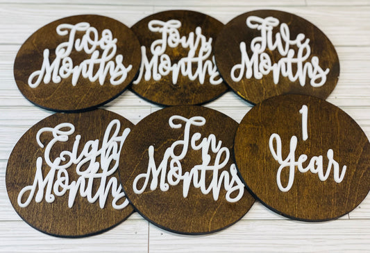 3D Baby milestone discs